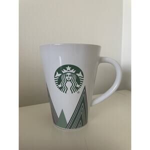 Starbucks Limited Edition Holiday Modern Geometric Tree 16 oz. Mug White/Green